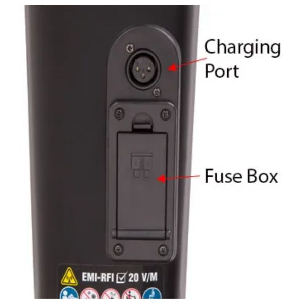 Pride Victory 9 4-Wheel Mobility Scooter SC709 Charging Port and Fuse Box