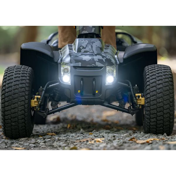 Pride Baja Wrangler 2 Heavy Duty Scooter Balck Camo Color  Full Led Lights Package
