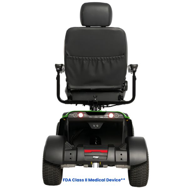 Pride Baja Wrangler 2 Heavy Duty Scooter Green Machine Color Back Side View