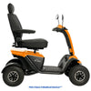 Image of Pride Baja Wrangler 2 Heavy Duty Scooter Orange Crush Color Right Side View
