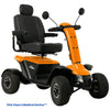 Image of Pride Baja Wrangler 2 Heavy Duty Scooter Orange Crush Color 