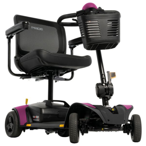 Pride Go-Go Elite Traveller 2 Platinum Sugar Plum Angled View