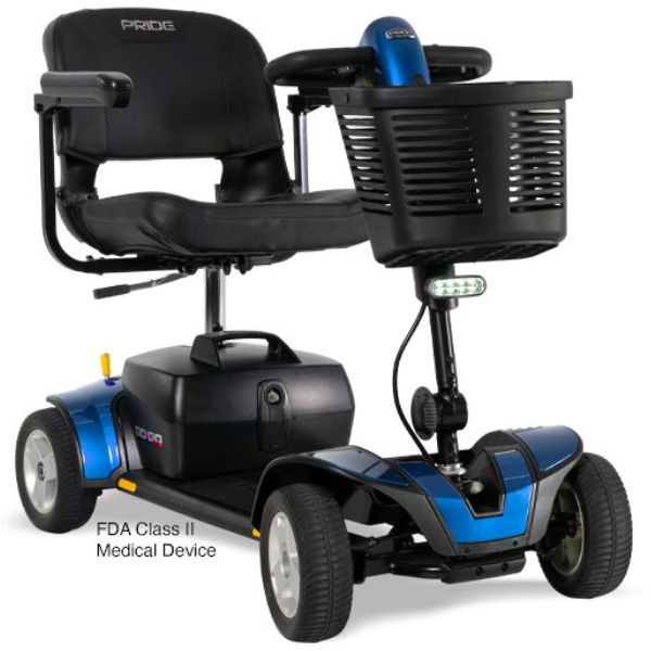 Pride  Go-Go Sport 4-Wheel Scooter With EZ Turn S74 in Blue Color