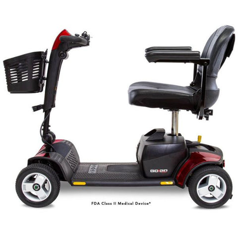 Pride  Go-Go Sport 4-Wheel Scooter With EZ Turn S74 in RedColor Right Side View