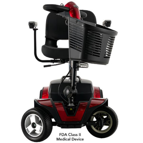 Pride  Go-Go Sport 4-Wheel Scooter With EZ Turn S74 in Red Color  Front View