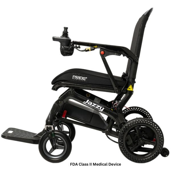 Pride Jazzy Ultra Light Portable Power Chair Left Side View