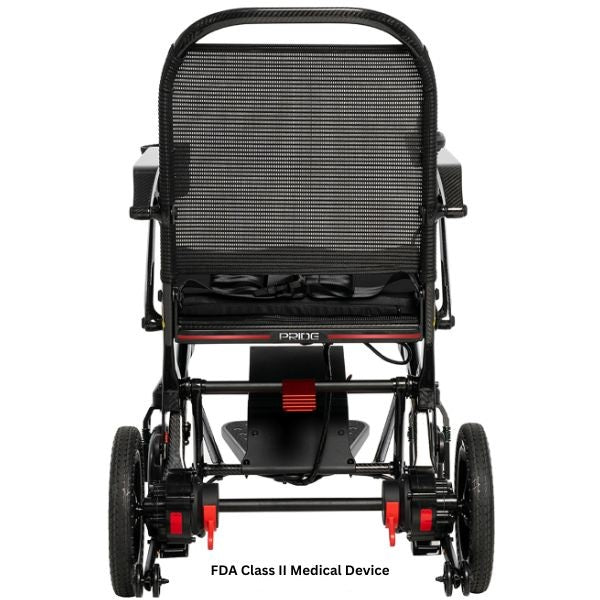Pride Jazzy Ultra Light Portable Power Chair Back View