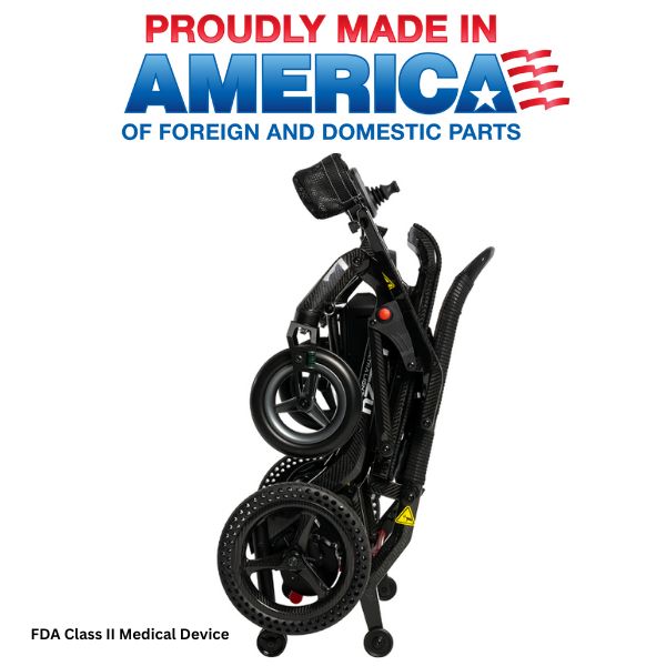 Pride Jazzy Ultra Light Portable Power Chair  Folded View