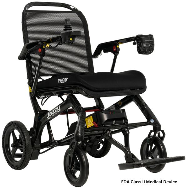 Pride Jazzy Ultra Light Portable Power Chair Right Upside View