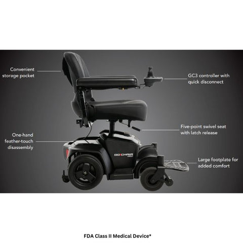 Pride Mobility Go-Chair MED Portable Power Chair Features 2