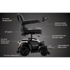 Image of Pride Mobility Go-Chair MED Portable Power Chair Features with new remote