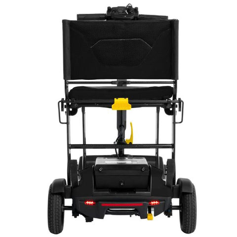 Pride Mobility Go-Go Super Portable SC15 4-Wheel Mobility Scooter Black Color Back Side View