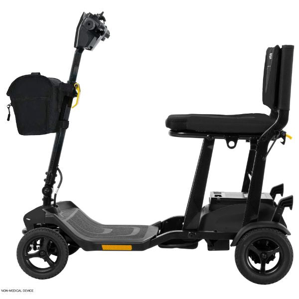 Pride Mobility Go-Go Super Portable SC15 4-Wheel Mobility Scooter Black Color Left Side View