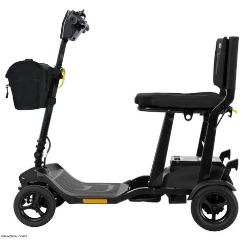 Pride Mobility Go-Go Super Portable SC15 4-Wheel Mobility Scooter Black Color Left Side View