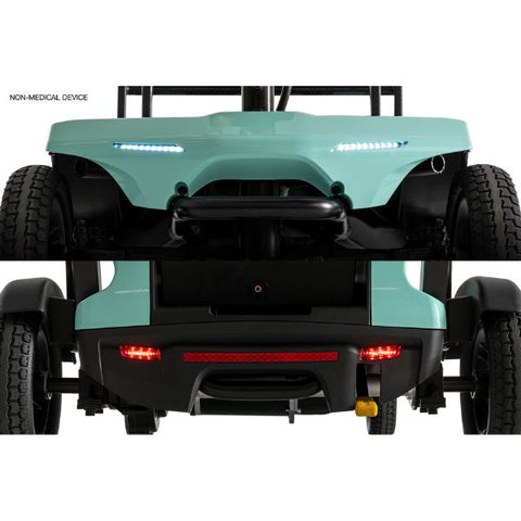 Pride Mobility Go-Go Super Portable SC15 4-Wheel Mobility Scooter Front and Rear Lights View