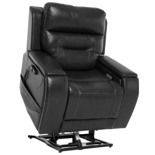 Pride Mobility VivaLift Premier Lift Chair PLR-5900 IN Sorrento Leather Eclipse Lifted View