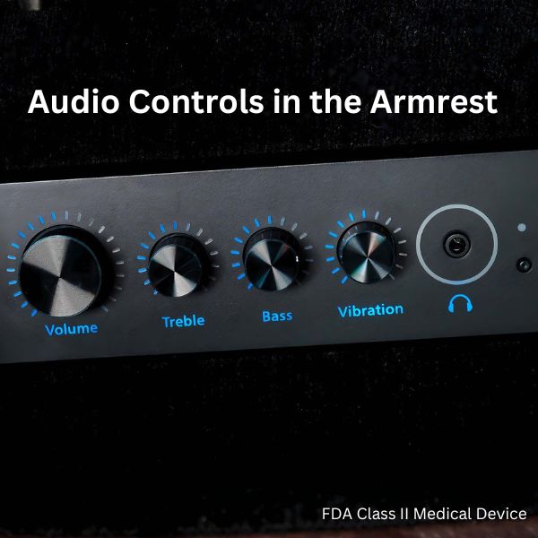 Pride Mobility VivaLift Premier Lift Chair PLR-5900 in Sorrento Coffee Audio Control in the Armrest