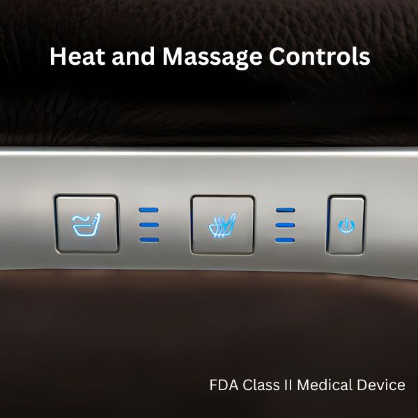 Pride Mobility VivaLift Premier Lift Chair PLR-5900 in Sorrento Coffee Heat and Massage Controls in the Left Side Armrest