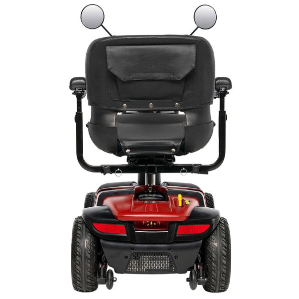 Pride Pride Victory Platinum 4-Wheel Mobility Scooter in Cardinal Red Color Back View