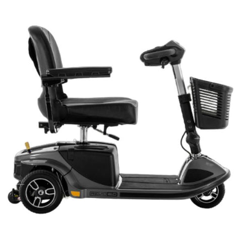 Pride Revo 2.0 3 Wheel Scooter S66 Gray Right Side View