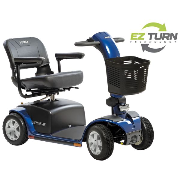 Pride Victory 10 4-Wheel Power Scooter SC710 Blue Right View