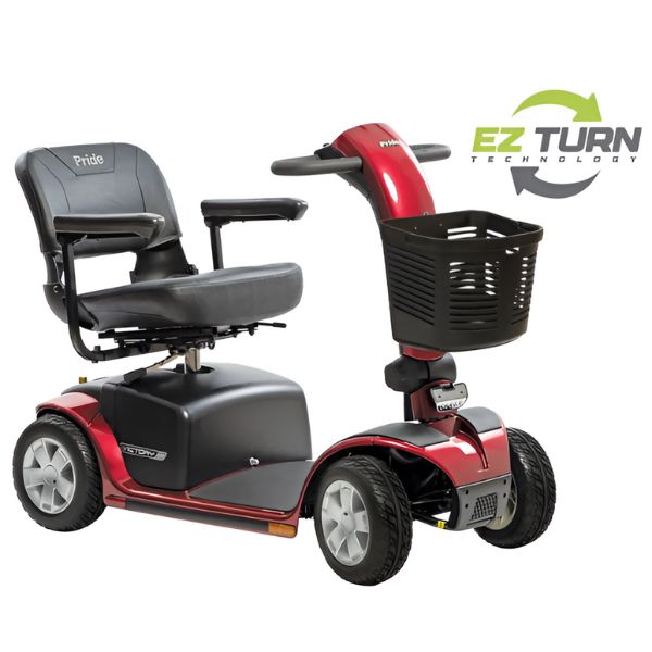 Pride Victory 10 4-Wheel Power Scooter SC710 Red Right View