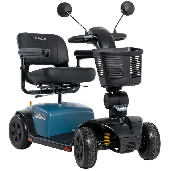 Pride Victory Platinum 4-Wheel Mobility Scooter in Iceberg Blue Color