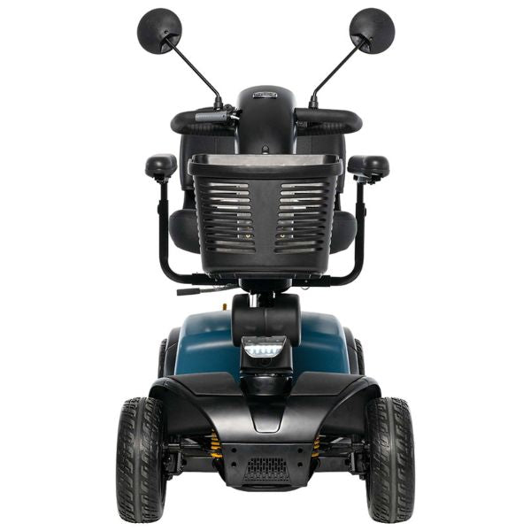 Pride Victory Platinum 4-Wheel Mobility Scooter in Iceberg Blue Color Front View