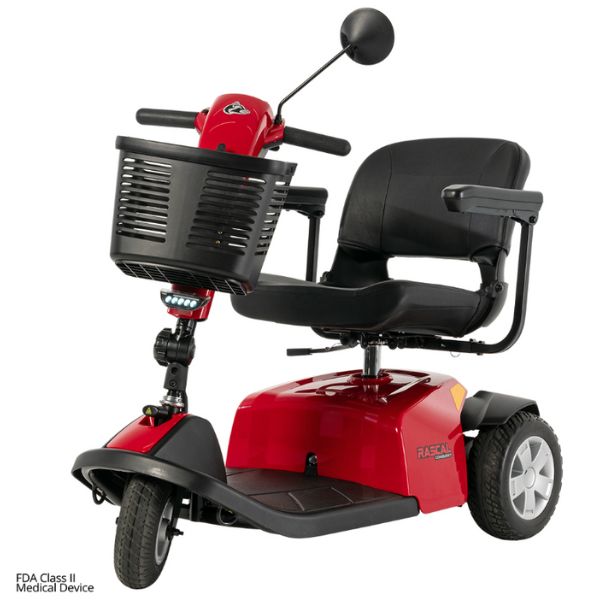 Rascal Conquest 3-Wheel Portable Mobility Scooter in Left Angle View