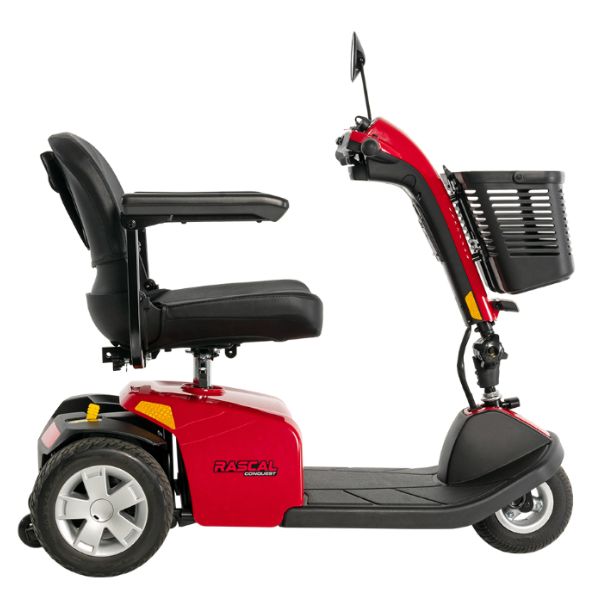 Rascal Conquest 3-Wheel Portable Mobility Scooter in Right Side View