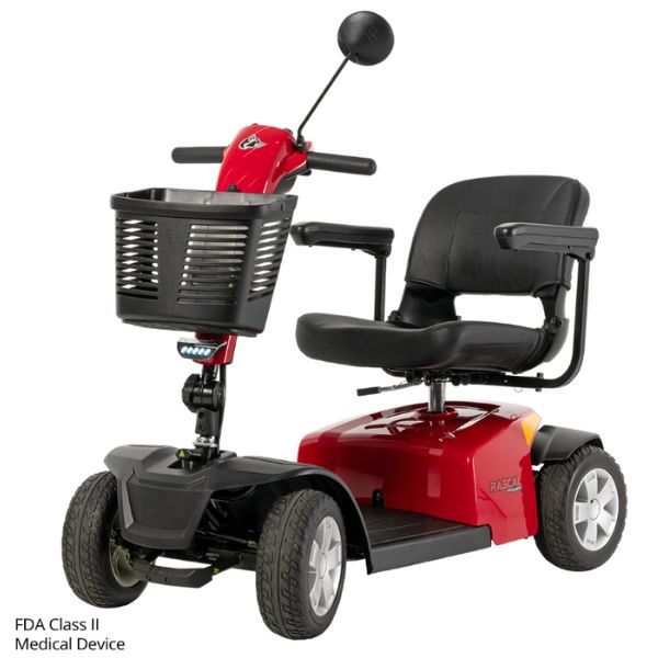 Rascal Conquest 4-Wheel Portable Mobility Scooter in Angle Left View