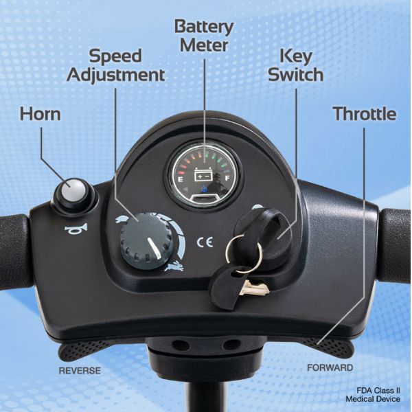 Rascal Venture 3-Wheel Portable Mobility Scooter Control Parts