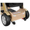 Image of Reyhee Flex 4-Wheel Folding Electric Mobility Scooter Tan Color Motor and Rear Tires View
