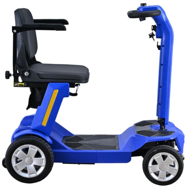 Reyhee Flex 4-Wheel Folding Electric Mobility Scooter blue Color Right Side View