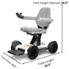 Image of Robooter X40 Folding Electric Wheelchair Dimension Robooter X40 Folding Electric Wheelchair Dimensions View