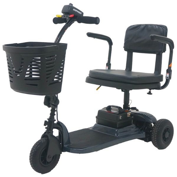 Shoprider Echo+ Portable 3-Wheel Mobility Scooter Left Angled View