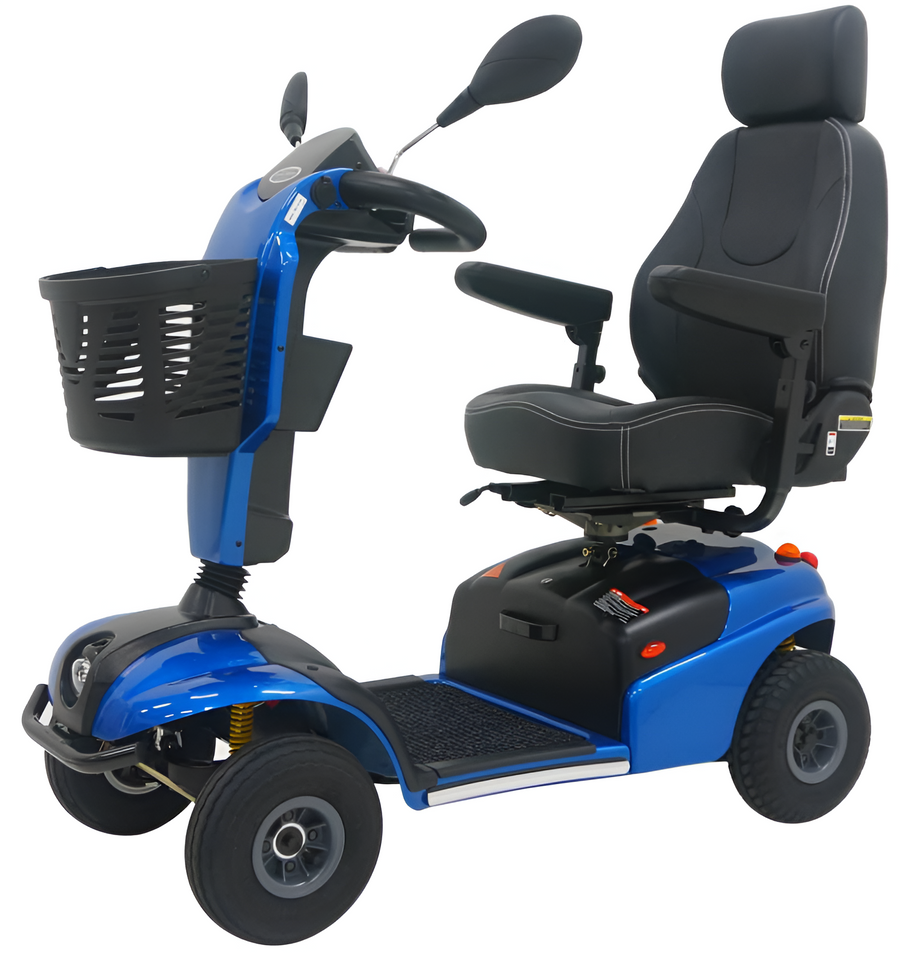 Shoprider Explorer 4-Wheel Mobility Scooter Left Angled View