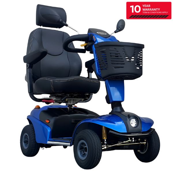 Shoprider Explorer Full Size 4-Wheel Mobility Scooter Angled View