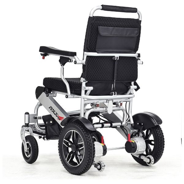 Sky Hawk Folding Reclining Wheelchair Silver Rear View