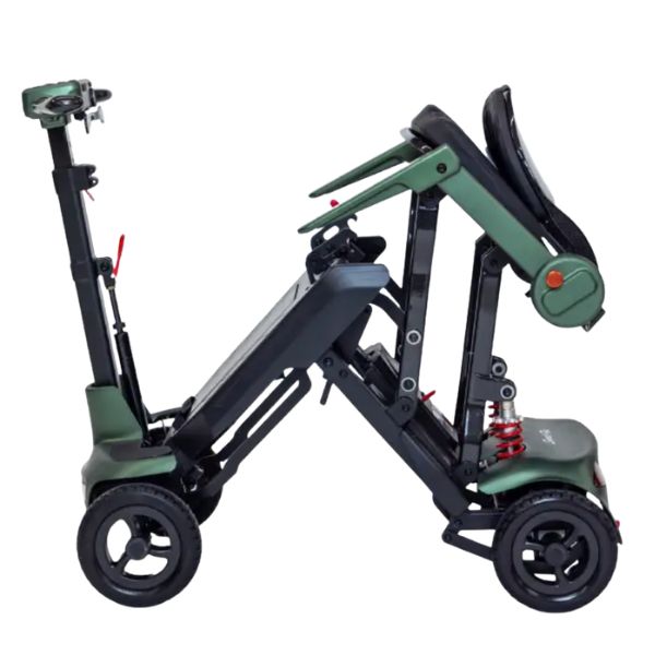 Monarch Mobility Smarti Plus Lightweight Auto-Folding Scooter in Folding Position