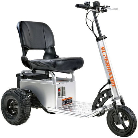 SuperHandy Electric Tugger Utility Tow Tractor Cart And Riding Scooter Right Side Upright View