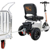 Image of SuperHandy Electric Tugger Utility Tow Tractor Cart And Riding Scooter Right Backside View with Trailer
