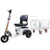 Image of SuperHandy Electric Tugger Utility Tow Tractor Cart And Riding Scooter  Upright with Trailer