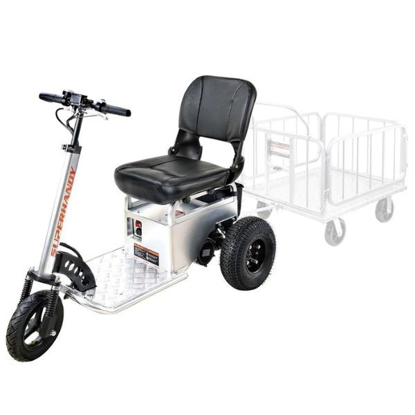 SuperHandy Electric Tugger Utility Tow Tractor Cart And Riding Scooter  with Trailer