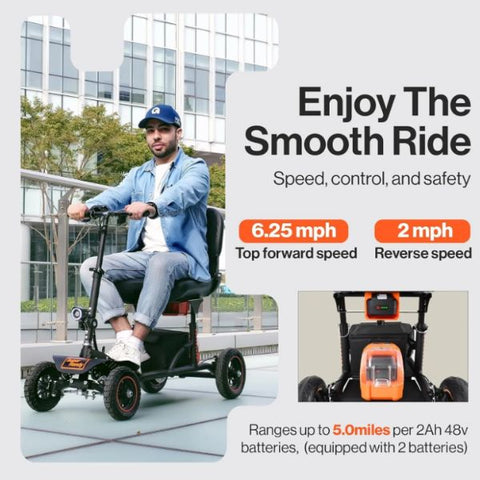 SuperHandy Explorer Heavy-Duty Portable Mobility Scooter Features