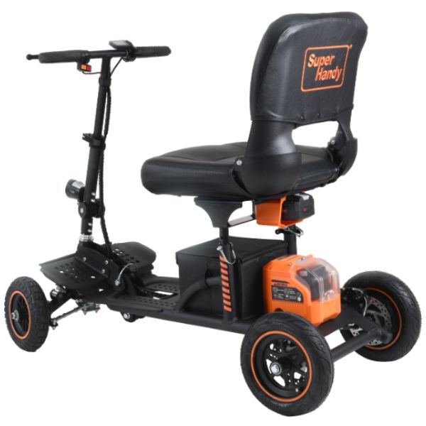 SuperHandy Explorer Heavy-Duty Portable Mobility Scooter Left Backside View