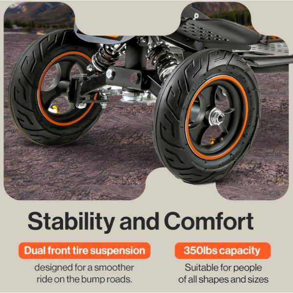 SuperHandy Explorer Heavy-Duty Portable Mobility Scooter Pneumatic tires