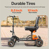 Image of SuperHandy Explorer Heavy-Duty Portable Mobility Scooter Pneumatic tires dimensions
