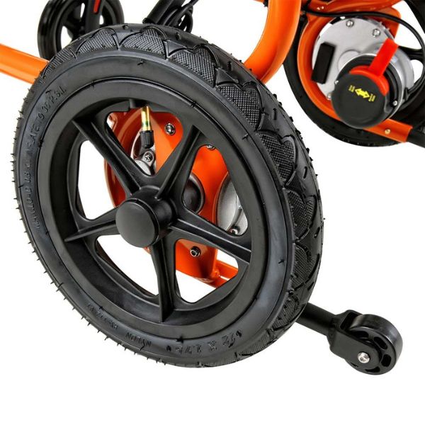 SuperHandy GoRide 2 Portable Electric Wheelchair Rear Wheel and Anti-Tip Wheel