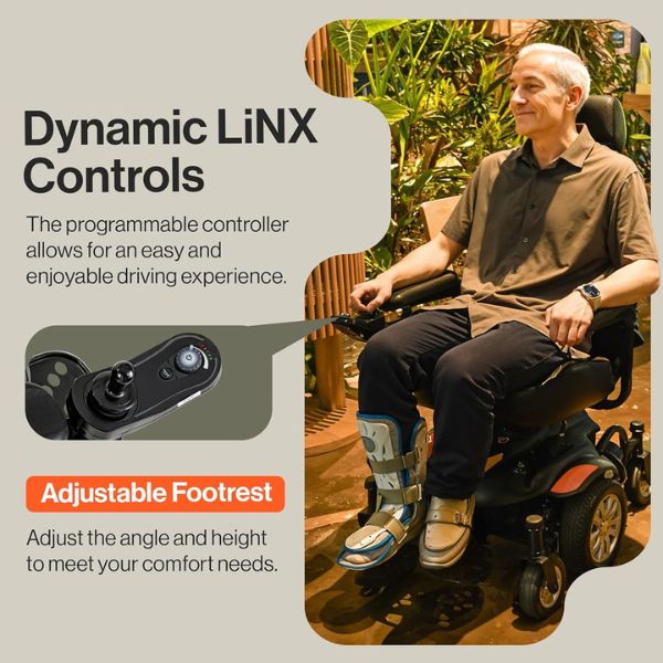 SuperHandy GoRide CRX Mid-Wheel Power Wheelchair Dynamic Linx Controls Explained